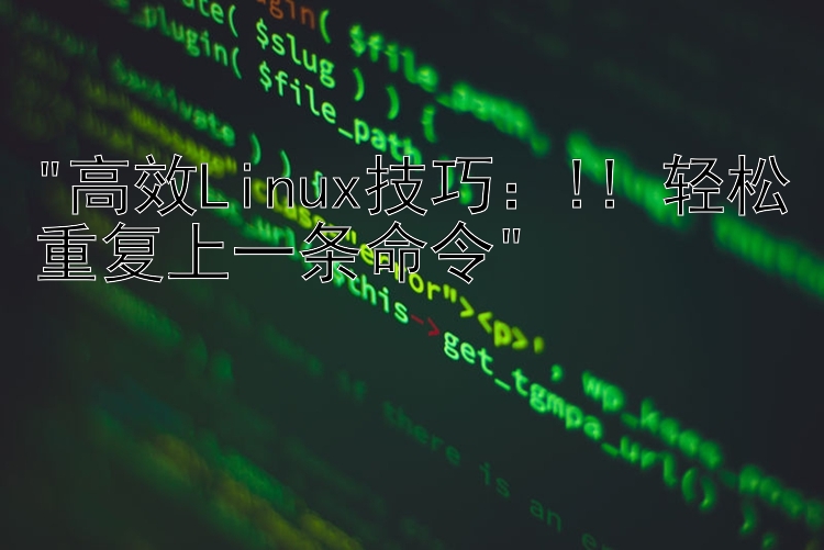 高效Linux技巧：!! 轻松重复上一条命令