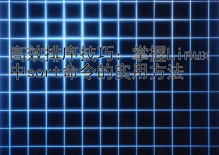 高效排序技巧：掌握Linux中sort命令的实用方法