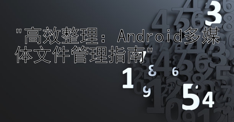 高效整理：Android多媒体文件管理指南