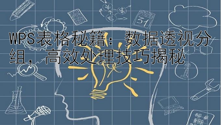 WPS表格秘籍：数据透视分组，高效处理技巧揭秘