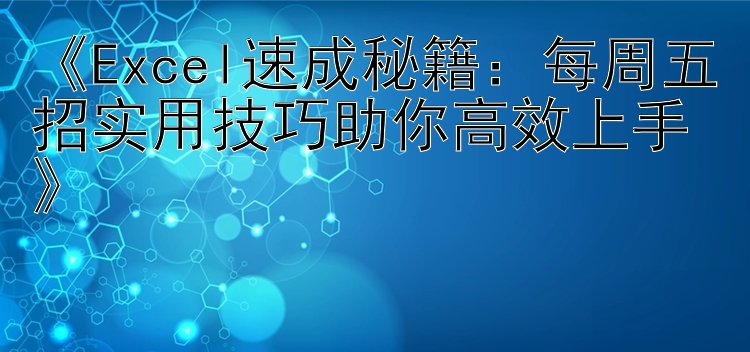 《Excel速成秘籍：每周五招实用技巧助你高效上手》