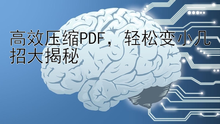 高效压缩PDF，轻松变小几招大揭秘